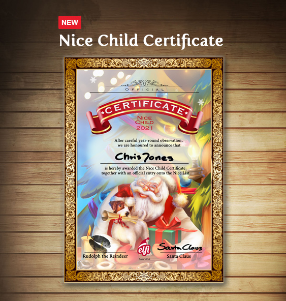nice list certificate INSTANT DOWNLOAD Christmas Santa letter Self-personalise Editable Santa Letter kids Christmas Letter from Santa